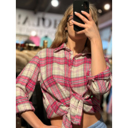 KOSZULA W KRATKĘ RÓŻ