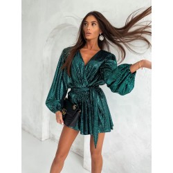 KOMBINEZON BŁYSZCZĄCY- ZIELONY