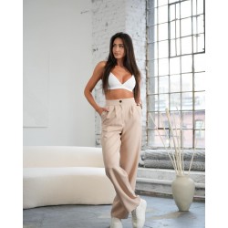 SPODNIE ELEGANT BEŻOWE