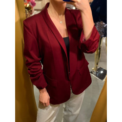 MARYNARKA REKAW 3/4 BORDO