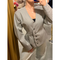 MARYNARKA LAMILLA SZARA PASKI