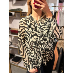 KOSZULA ZE ZDOBIENIAMI ZEBRA