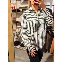 KOSZULA W PASKI EDAN GRANAT