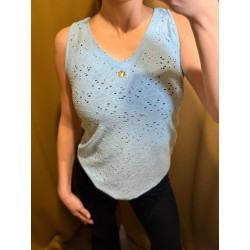 DELIKATNY TOP NIEBIESKI