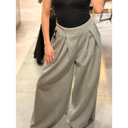 SZEROKIE SPODNIE DRESOWE SZARE