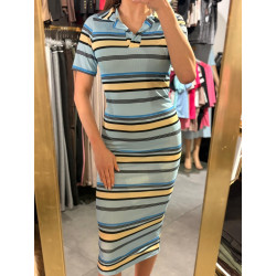 SUKIENKA W PASKI NIEBIESKA