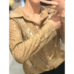 KOSZULA KORONKA BEŻ